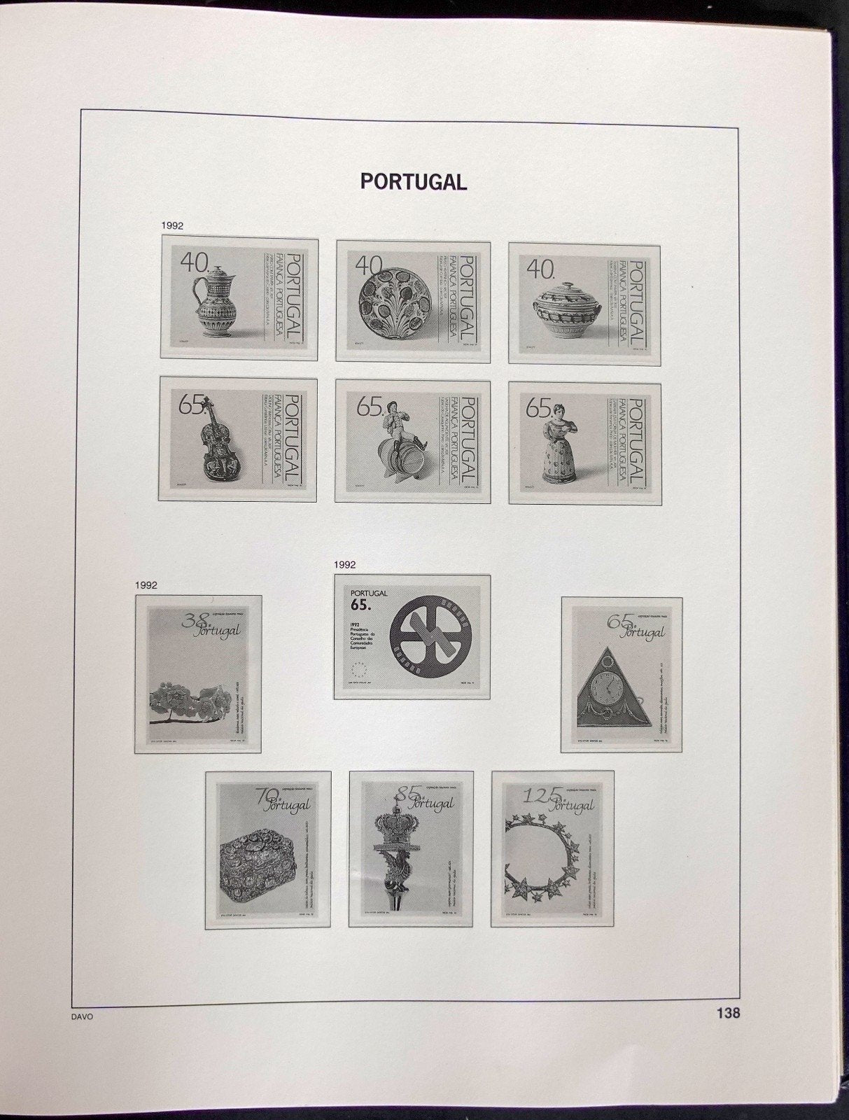 Portugal 1987-1992 Davo Hingeless Stamp Album ZAYIX
