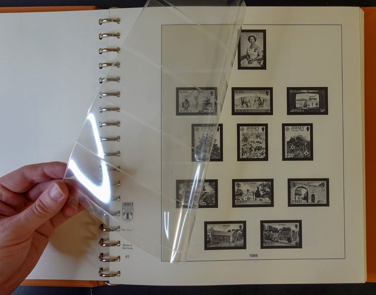 Jersey 1986-1999 Lindner Hingeless Stamp Album ZAYIX
