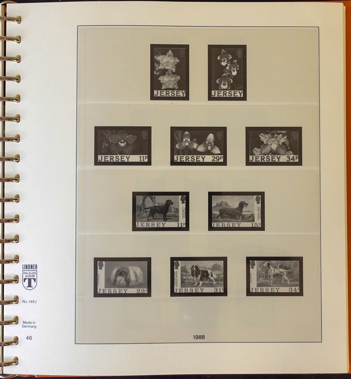 Jersey 1986-1999 Lindner Hingeless Stamp Album ZAYIX