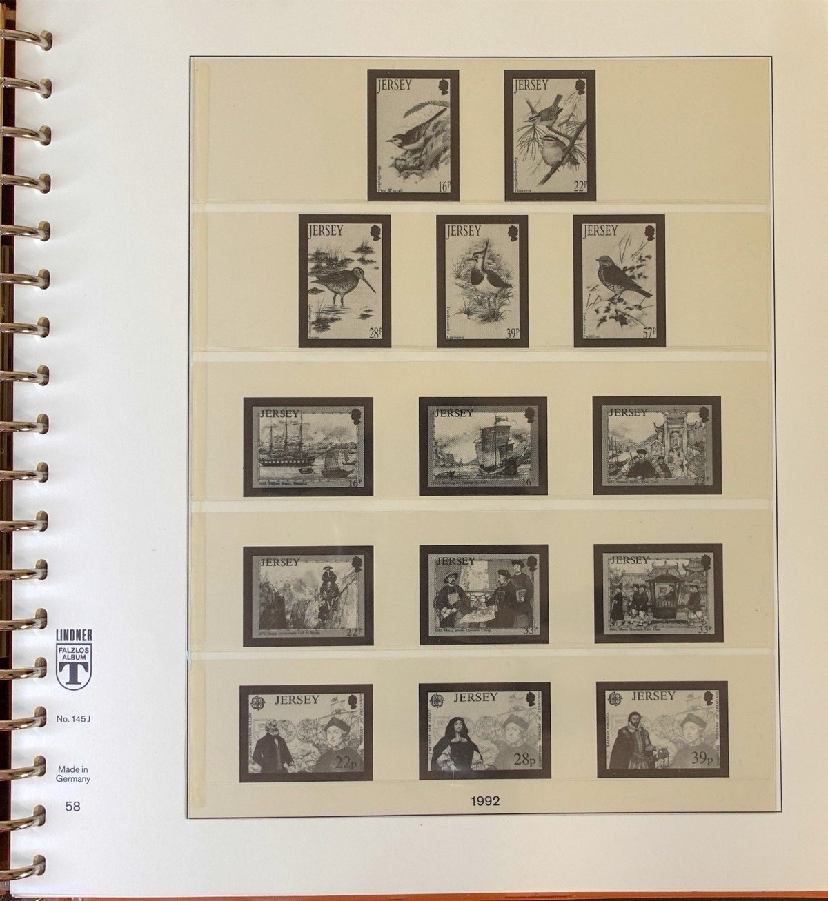 Jersey 1986-1999 Lindner Hingeless Stamp Album ZAYIX