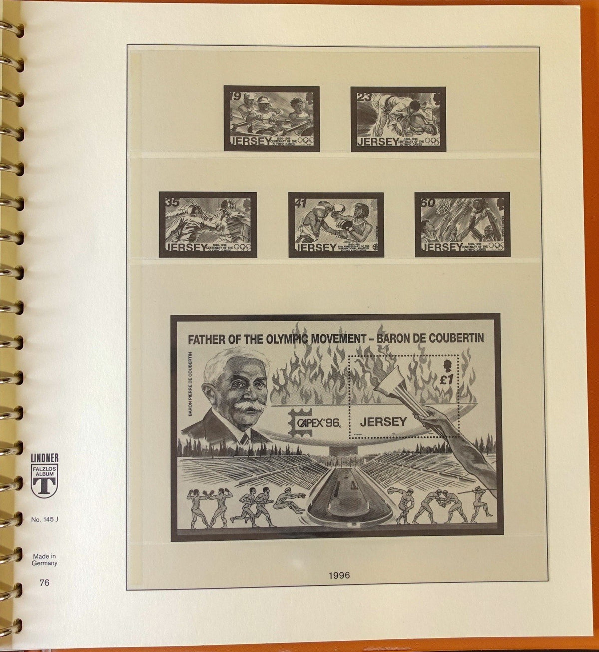 Jersey 1986-1999 Lindner Hingeless Stamp Album ZAYIX