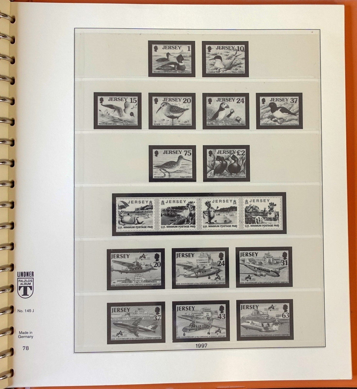 Jersey 1986-1999 Lindner Hingeless Stamp Album ZAYIX