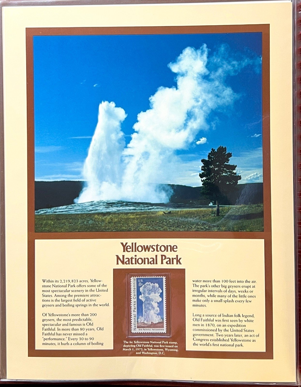 United States National Parks Commemorated On Stamps Album ZAYIX