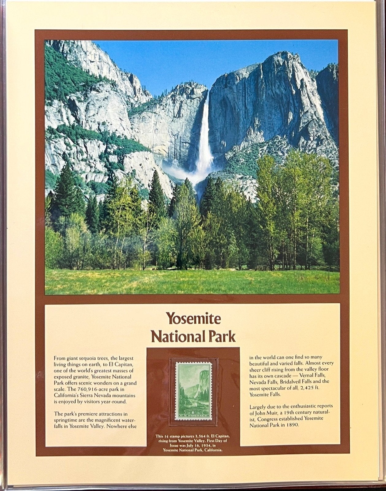 United States National Parks Commemorated On Stamps Album ZAYIX