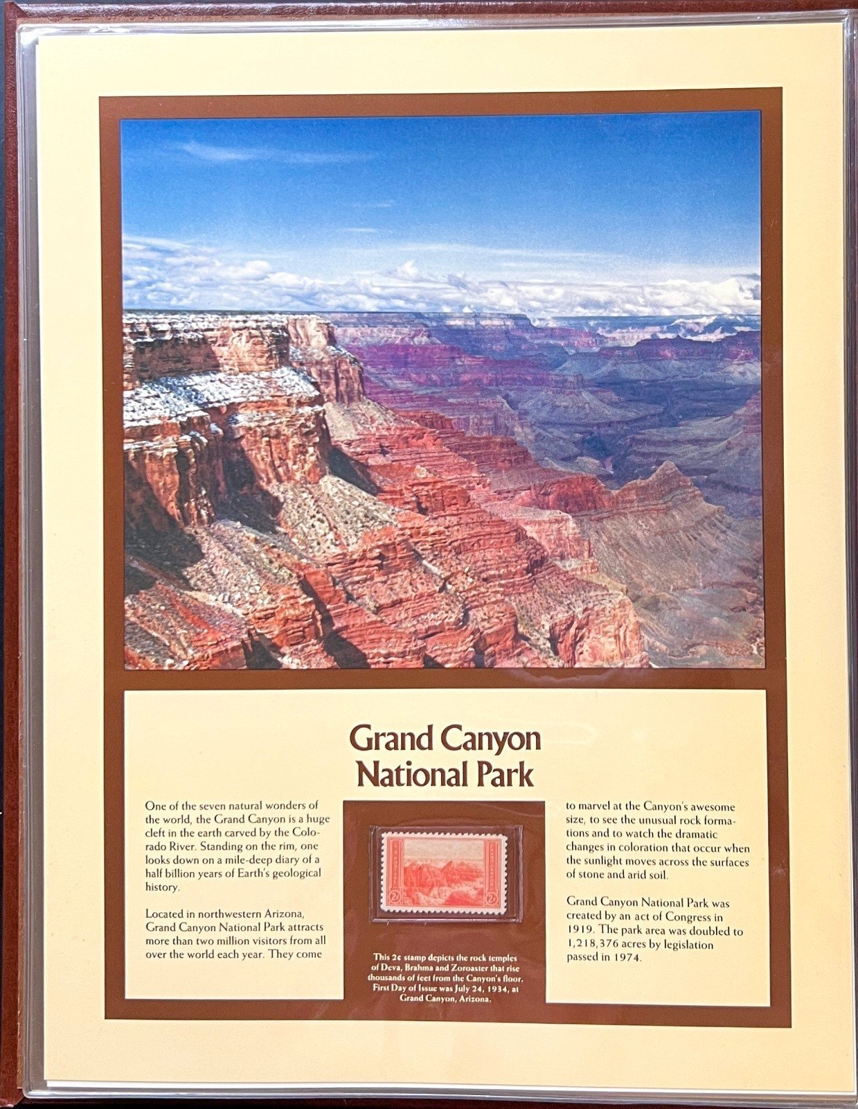 United States National Parks Commemorated On Stamps Album ZAYIX