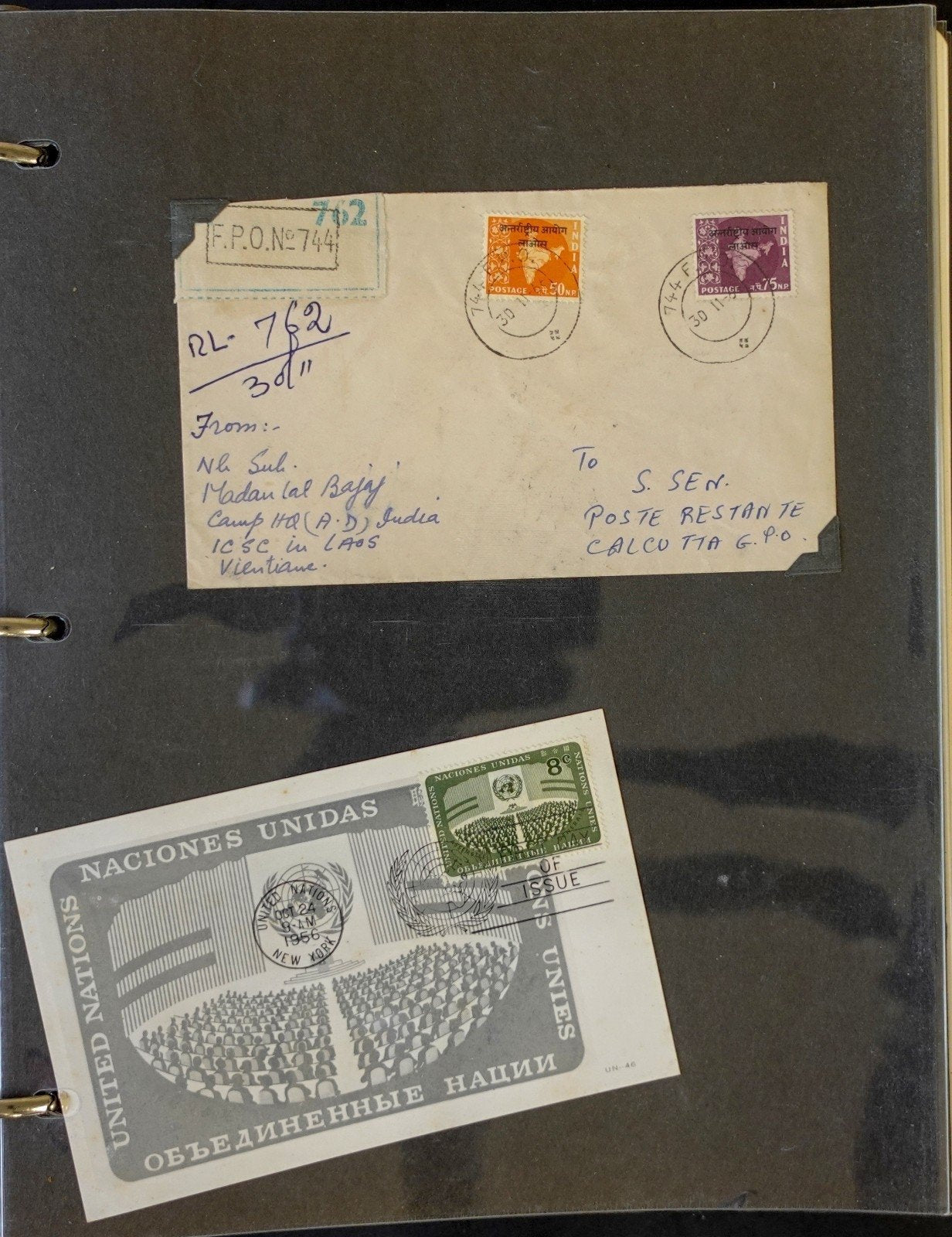 U.N. Forces Airmail & First Day Cover Collection Album 1957-1967 ZAYIX