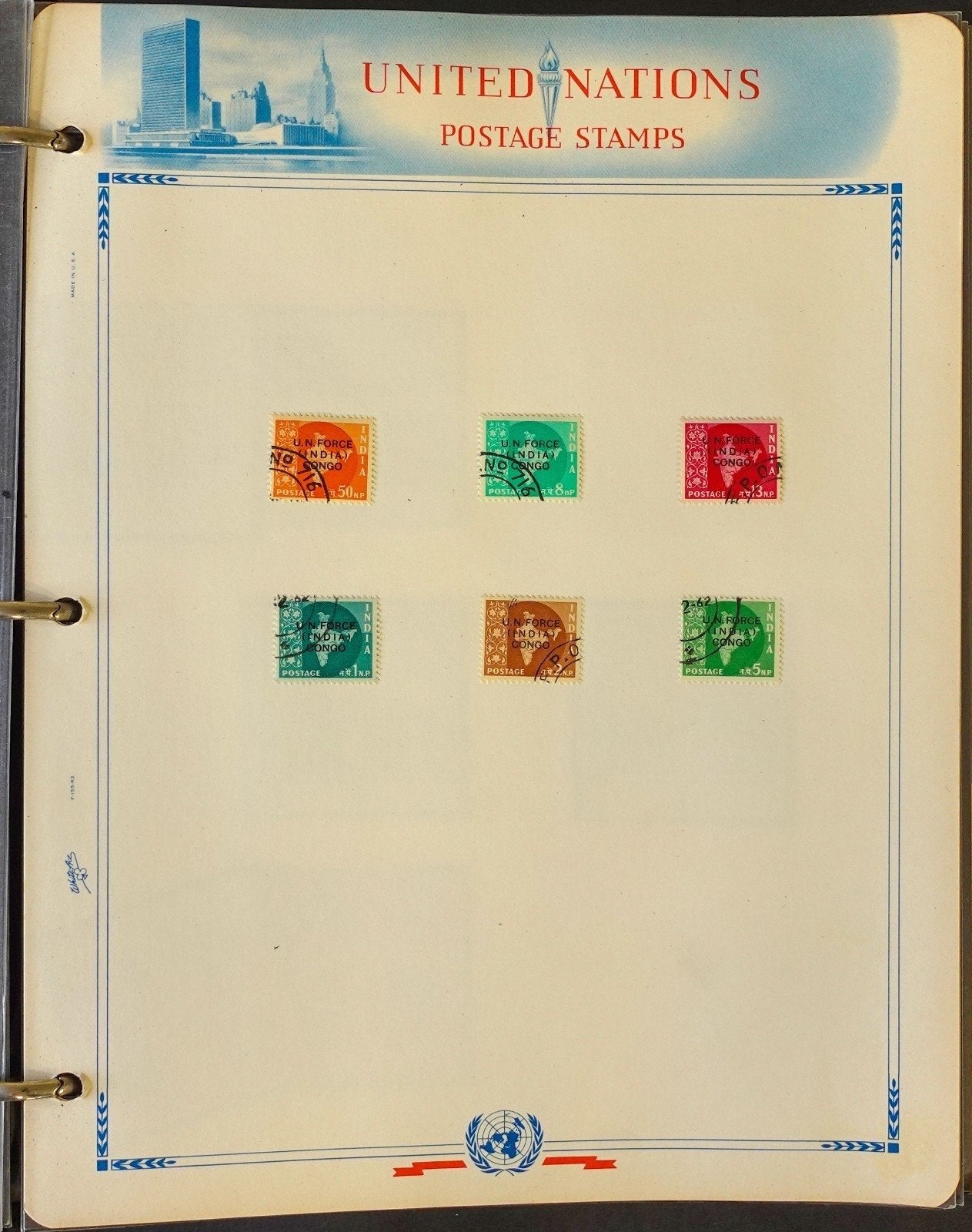 U.N. Forces Airmail & First Day Cover Collection Album 1957-1967 ZAYIX