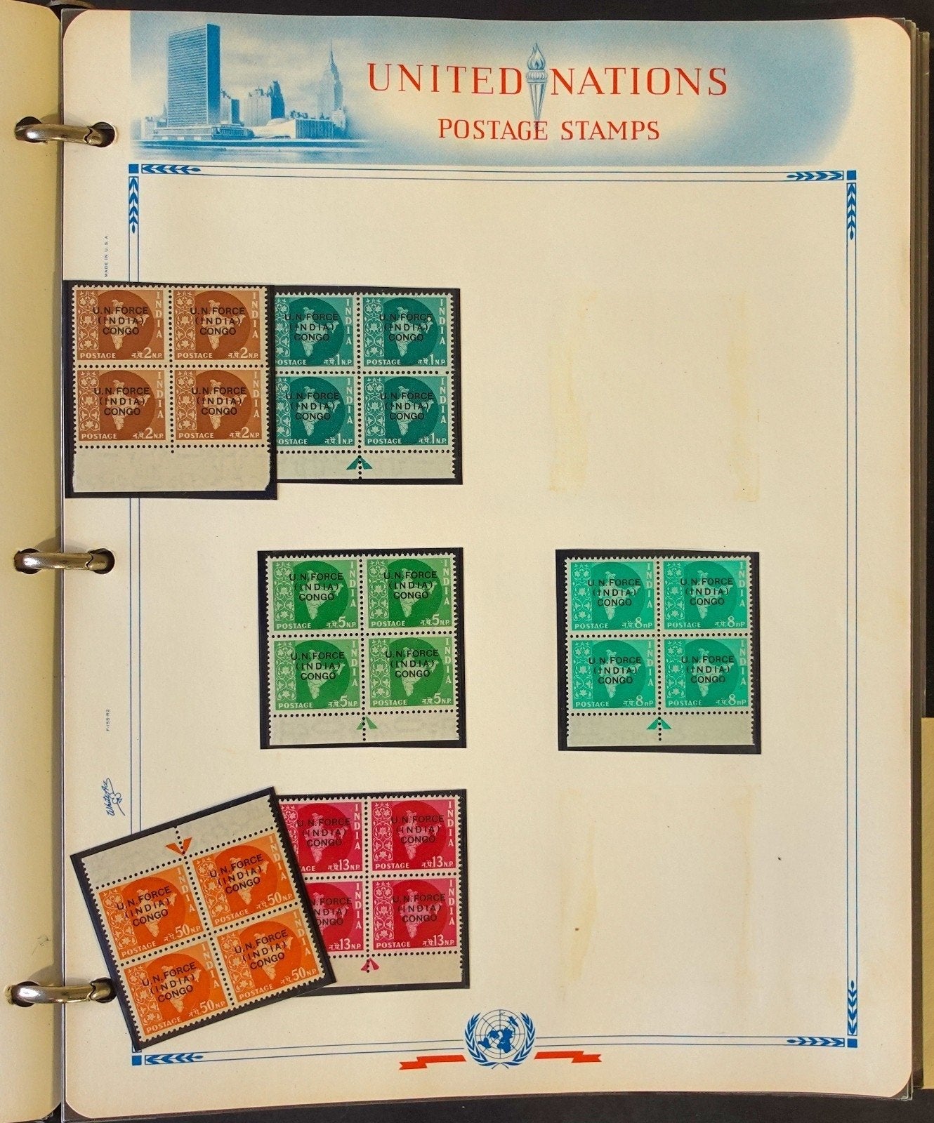 U.N. Forces Airmail & First Day Cover Collection Album 1957-1967 ZAYIX