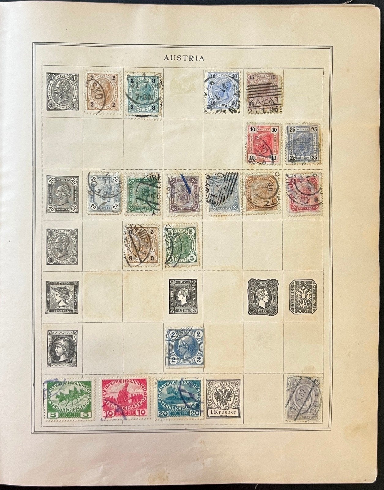 A-U Countries Stamp Album Collection Used Stamps ZAYIX