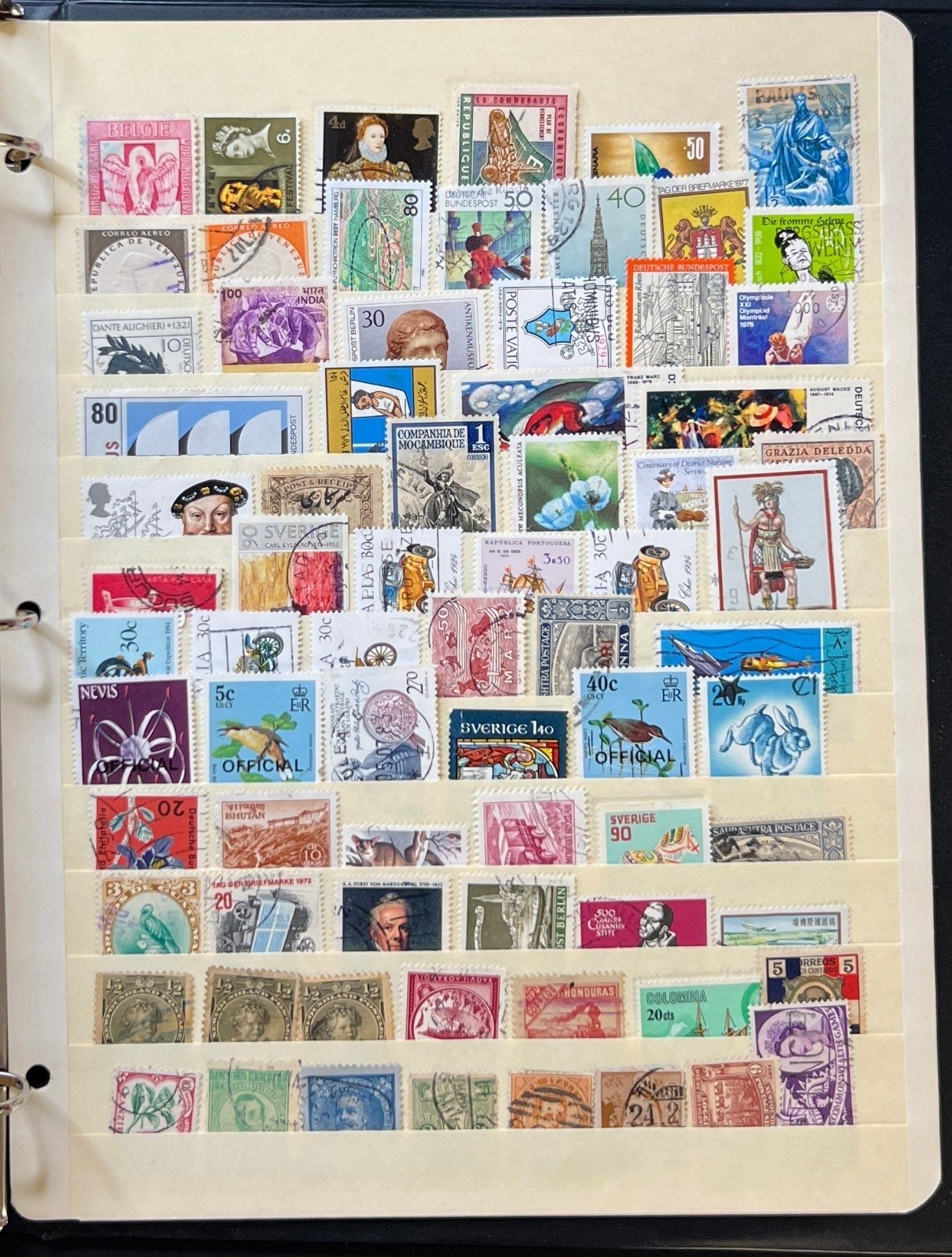 World Wide Stamp Collection Stockbook Mint & Used Hundreds Of Stamps ZAYIX