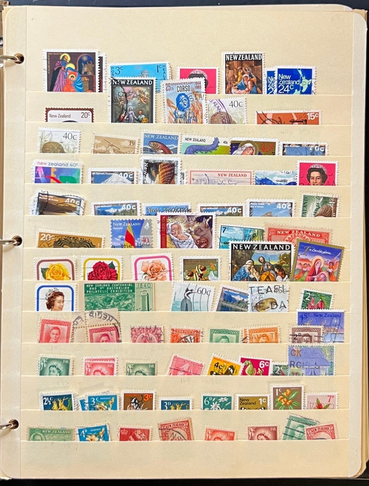 World Wide Stamp Collection Stockbook Mint & Used Hundreds Of Stamps ZAYIX