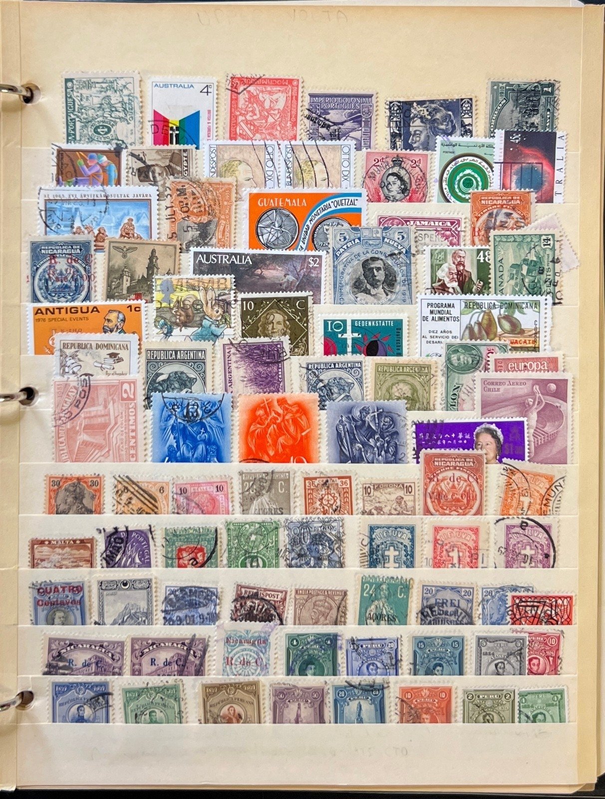 World Wide Stamp Collection Stockbook Mint & Used Hundreds Of Stamps ZAYIX