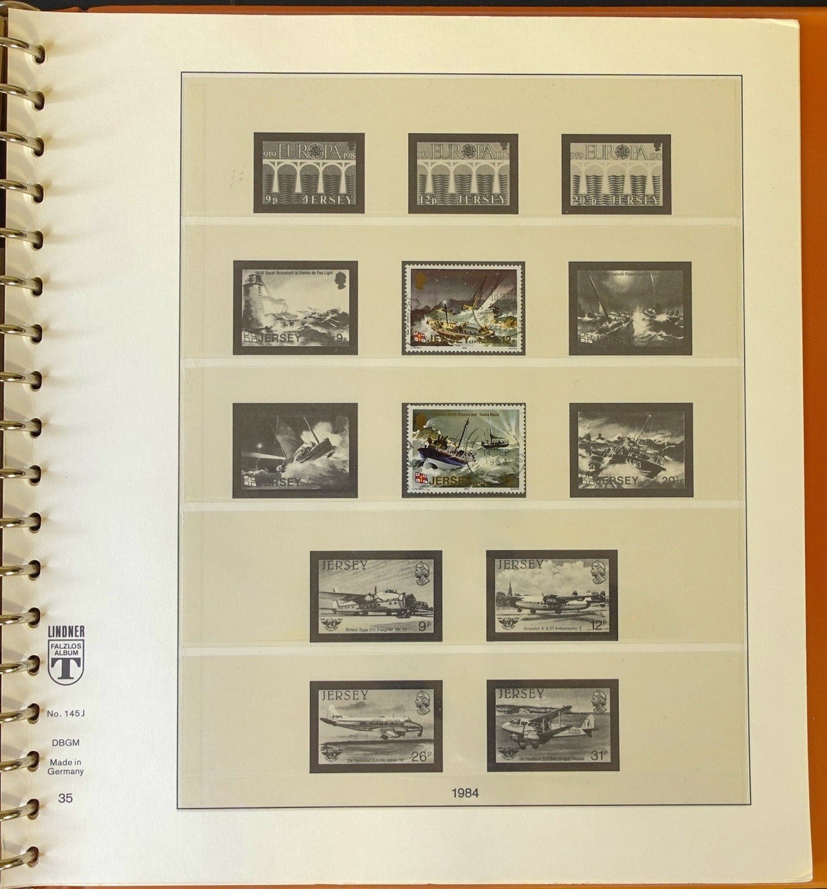 Jersey Channel Islands 1941-1990 Lindner Hingeless Stamp Album ZAYIX