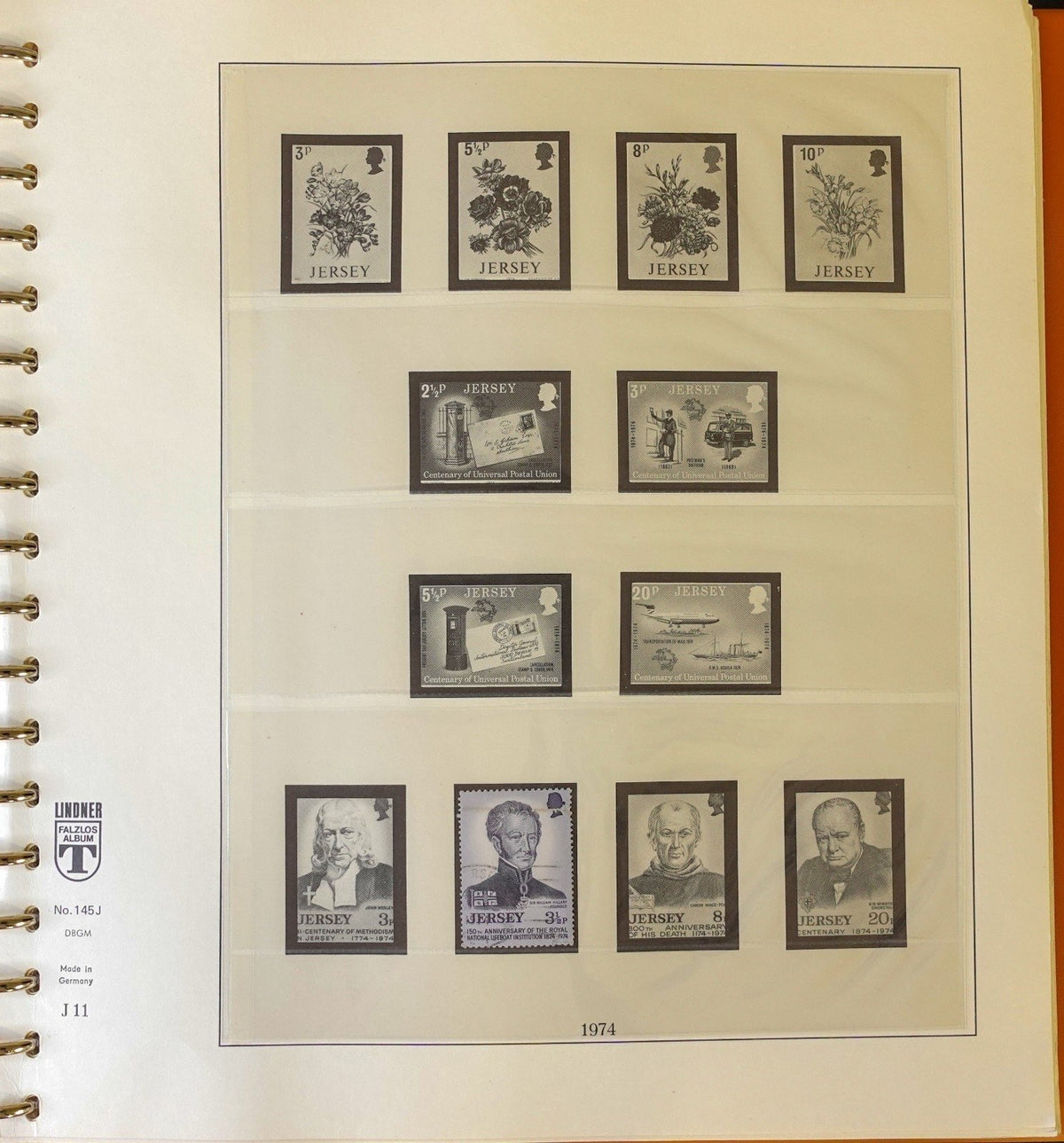 Jersey Channel Islands 1941-1990 Lindner Hingeless Stamp Album ZAYIX