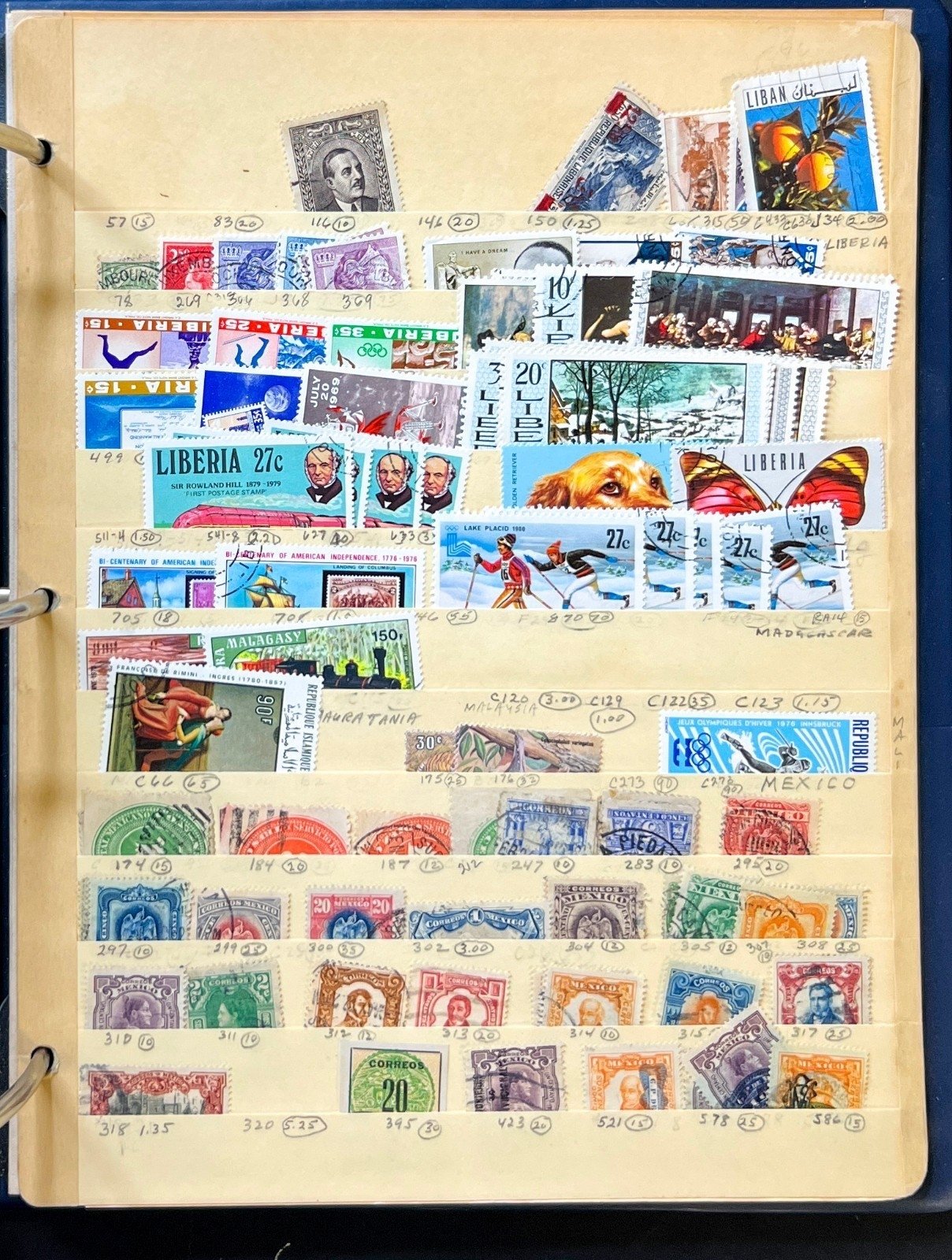 A-S Countries Stamp Collection Stockbook 43 Stock Pages Mint & Used ZAYIX