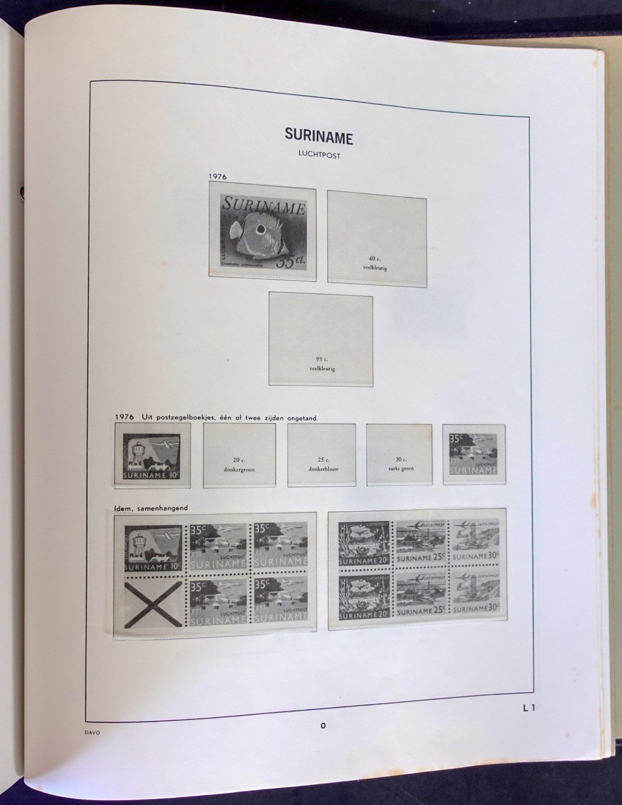 Suriname 1975-1997 Davo Hingeless Stamp Album ZAYIX