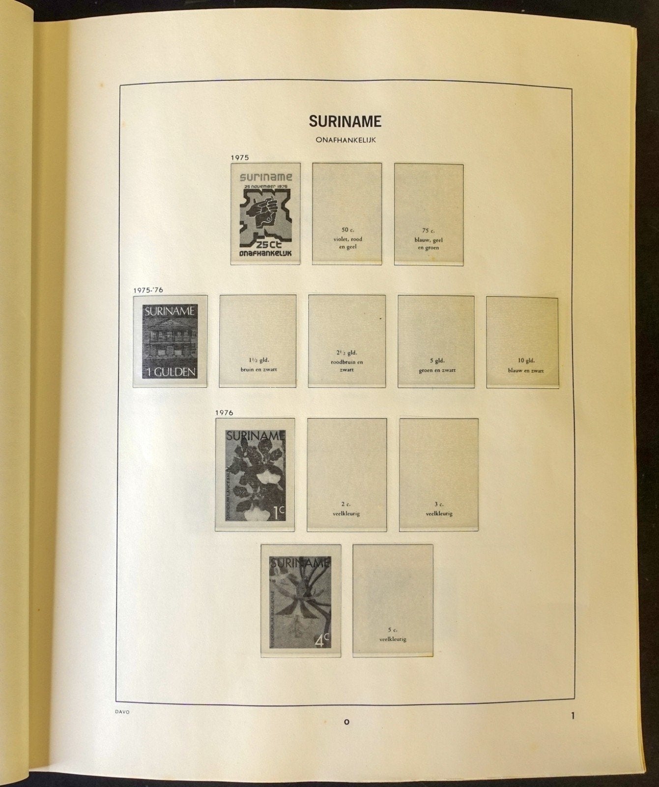 Suriname 1975-1997 Davo Hingeless Stamp Album ZAYIX