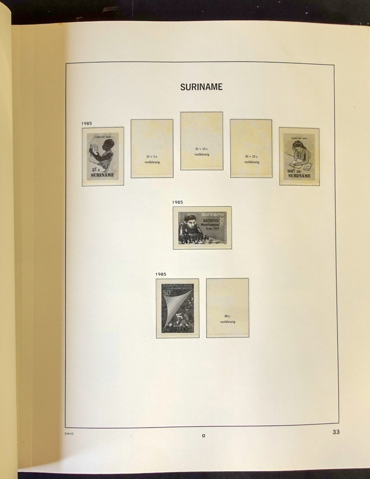 Suriname 1975-1997 Davo Hingeless Stamp Album ZAYIX