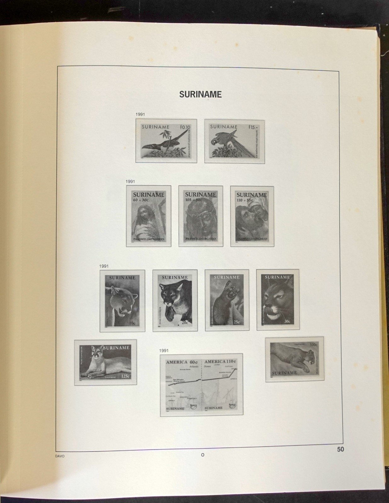 Suriname 1975-1997 Davo Hingeless Stamp Album ZAYIX