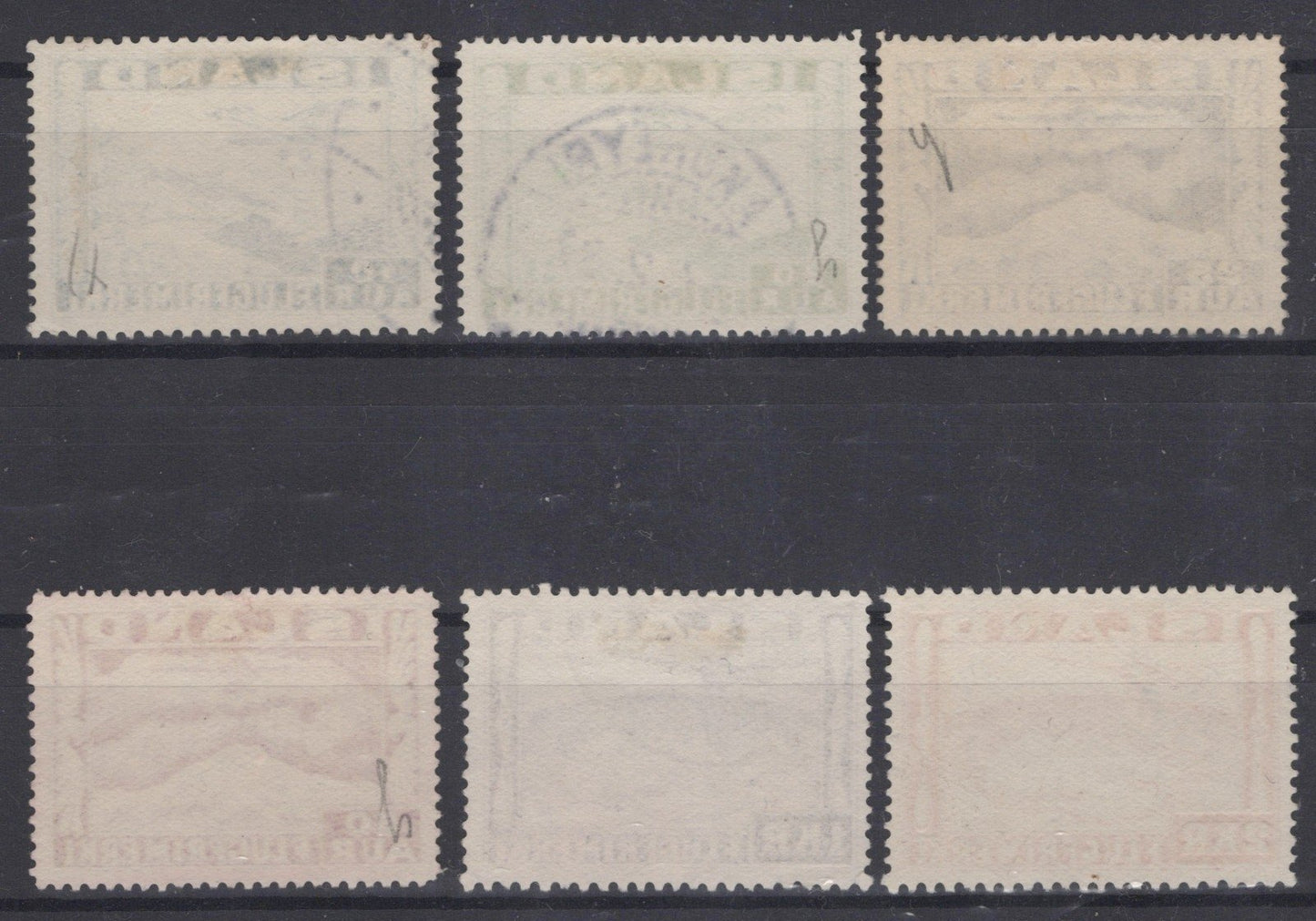 Iceland 1934 Aviation, Maps, Planes Air Post Scott #C15-C20 Used VF ZAYIX