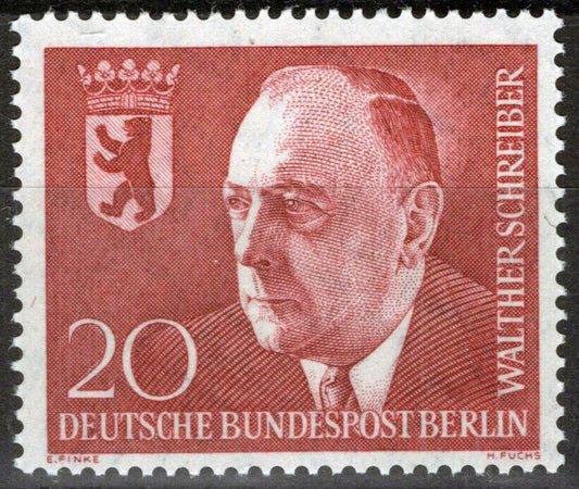 ZAYIX Germany Berlin 9N174 MNH Politician Dr. Schreiber Mayor 051023S32M