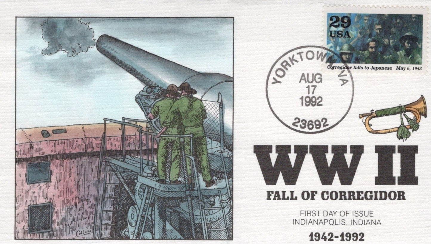 US 1992 WWII Events Collins Hand-Painted FDC Set Scott #2697a-j ZAYIX