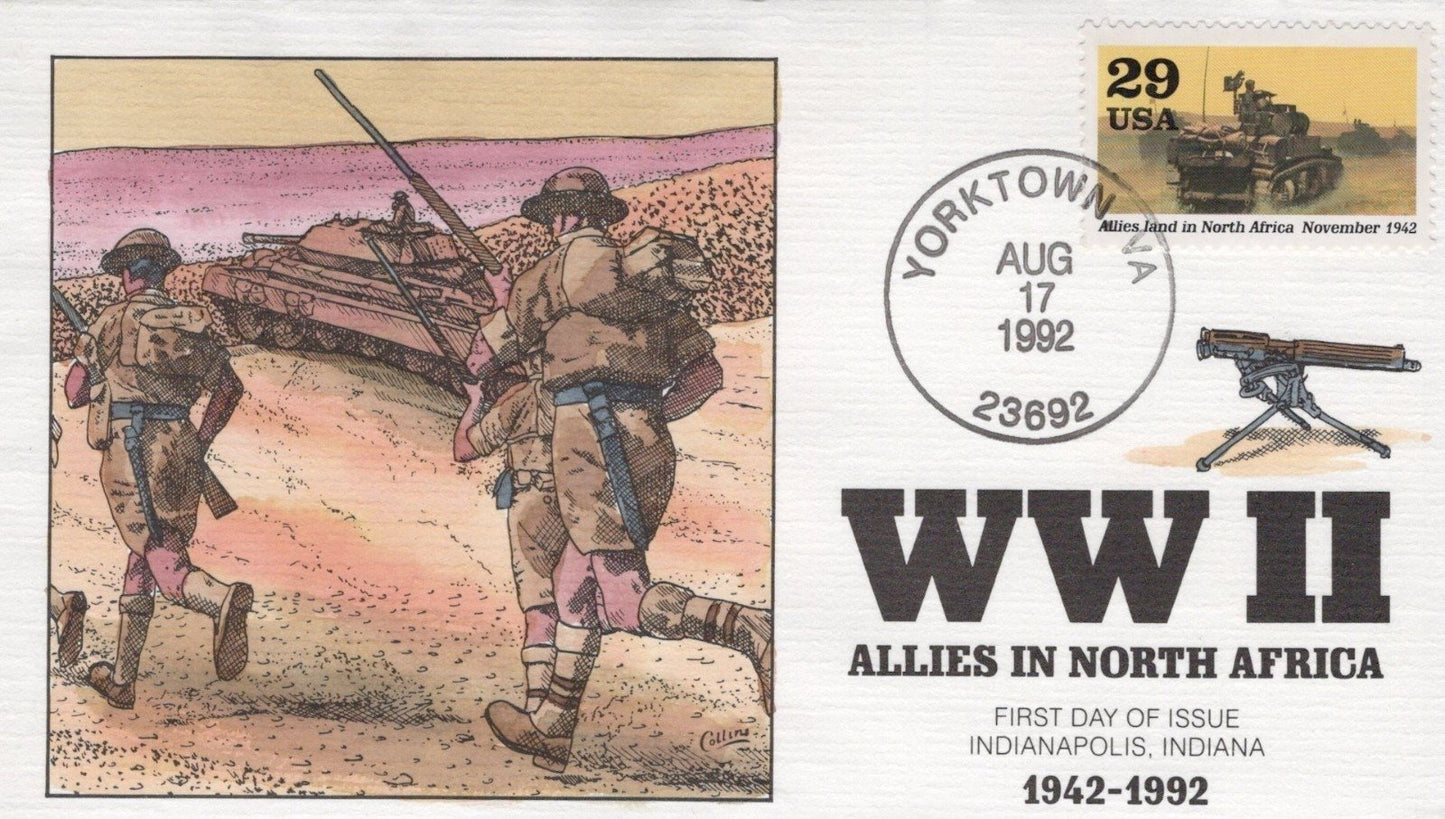 US 1992 WWII Events Collins Hand-Painted FDC Set Scott #2697a-j ZAYIX