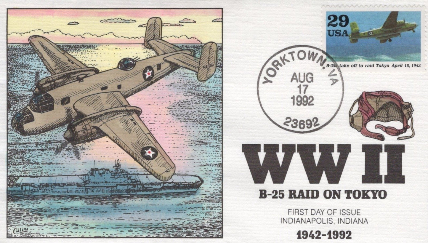 US 1992 WWII Events Collins Hand-Painted FDC Set Scott #2697a-j ZAYIX