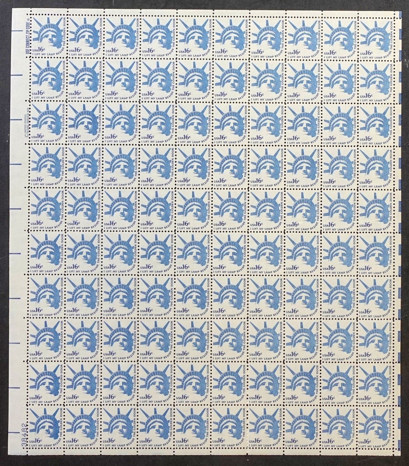 US 1599 Mint Sheet (MNH) Statue Of Liberty 16-Cent 1978 ZAYIX