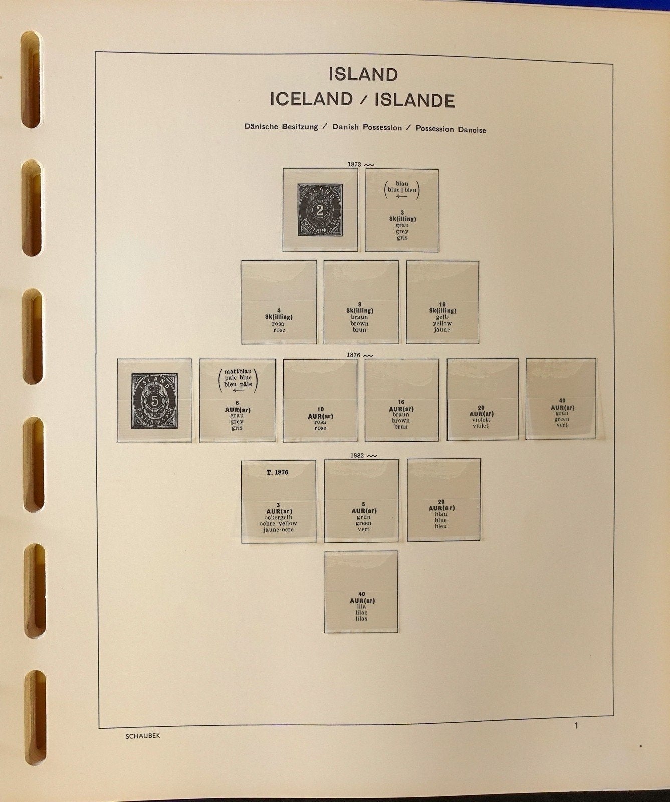 Iceland 1873-1990 Schaubek Hingeless Stamp Album ZAYIX