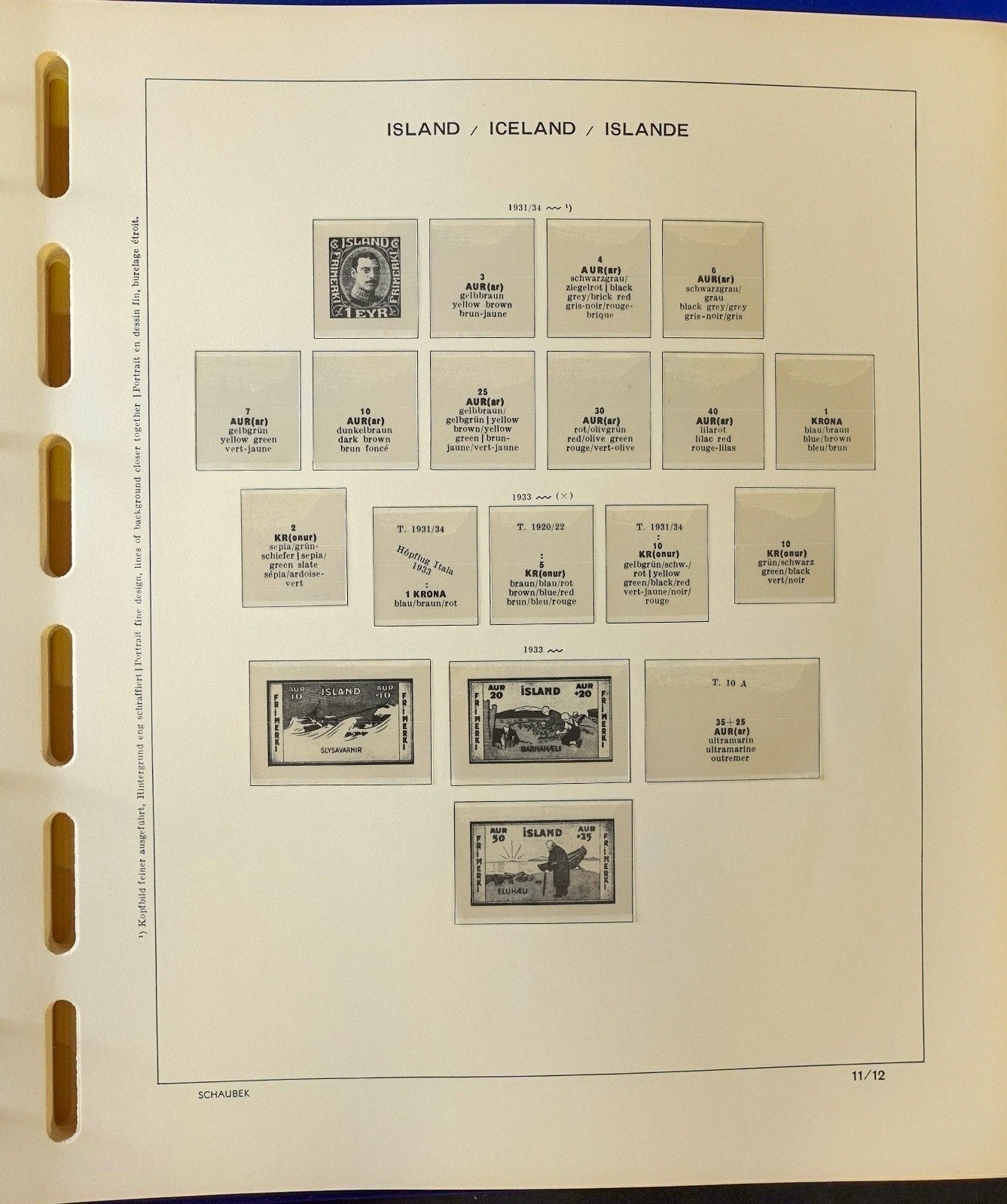 Iceland 1873-1990 Schaubek Hingeless Stamp Album ZAYIX