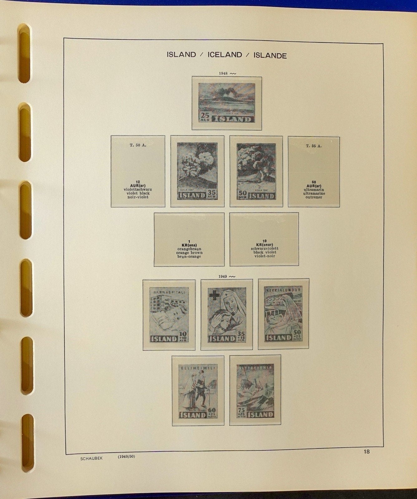Iceland 1873-1990 Schaubek Hingeless Stamp Album ZAYIX