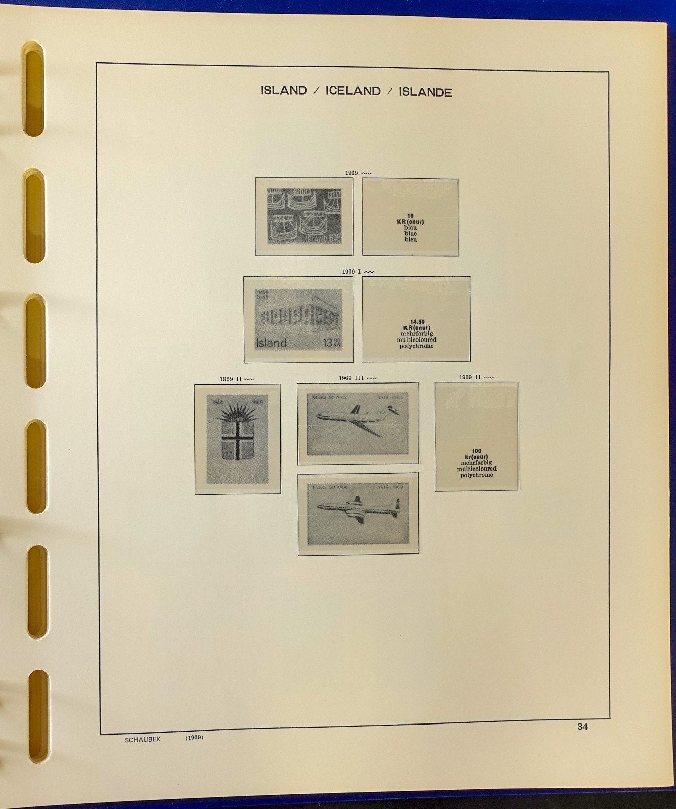 Iceland 1873-1990 Schaubek Hingeless Stamp Album ZAYIX