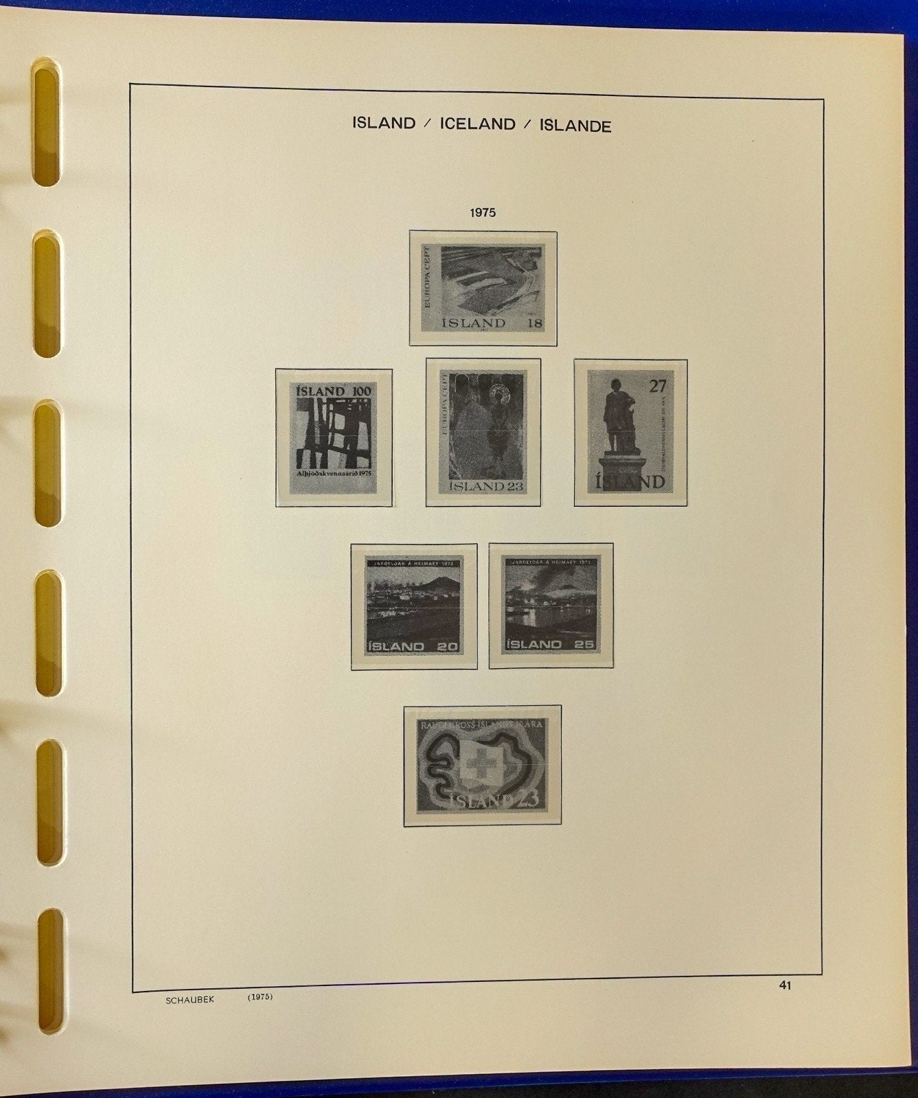 Iceland 1873-1990 Schaubek Hingeless Stamp Album ZAYIX