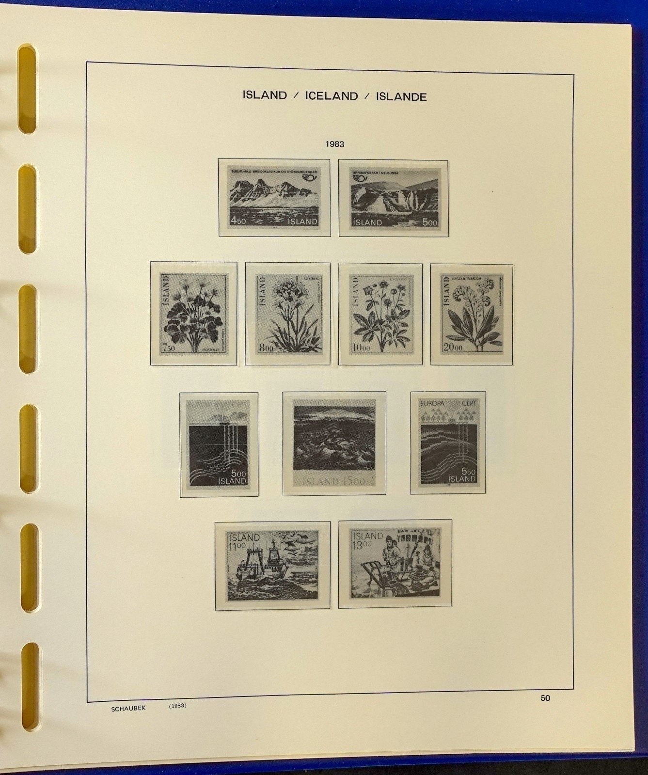 Iceland 1873-1990 Schaubek Hingeless Stamp Album ZAYIX