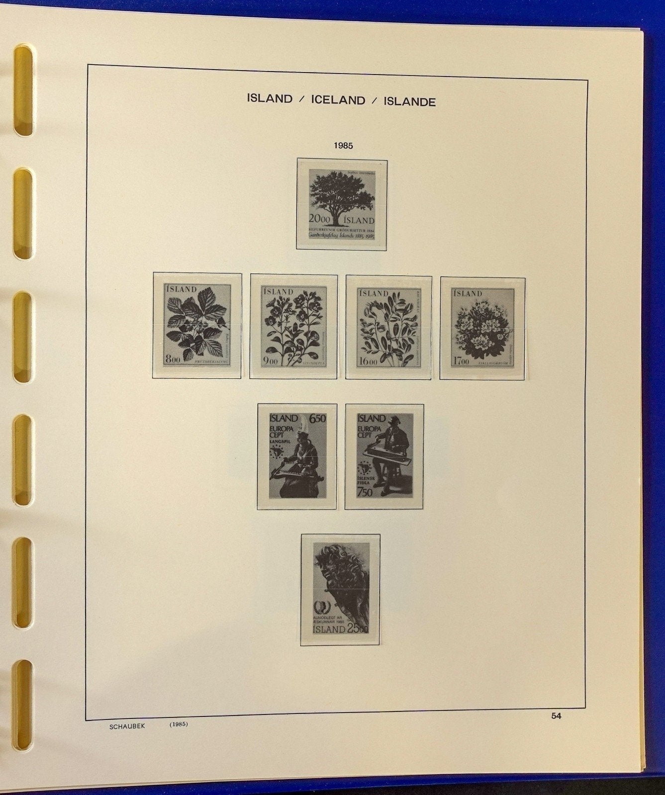 Iceland 1873-1990 Schaubek Hingeless Stamp Album ZAYIX
