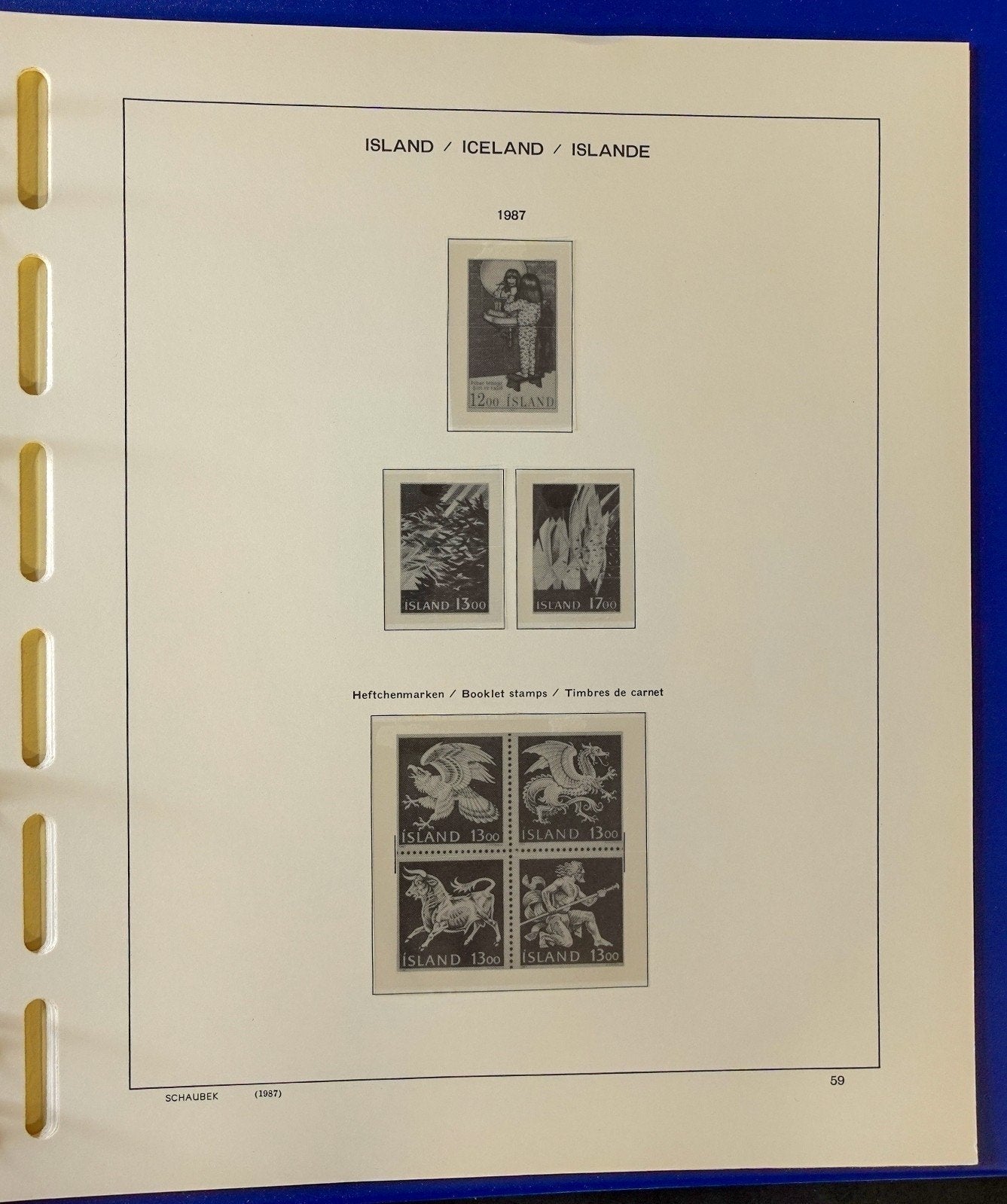 Iceland 1873-1990 Schaubek Hingeless Stamp Album ZAYIX