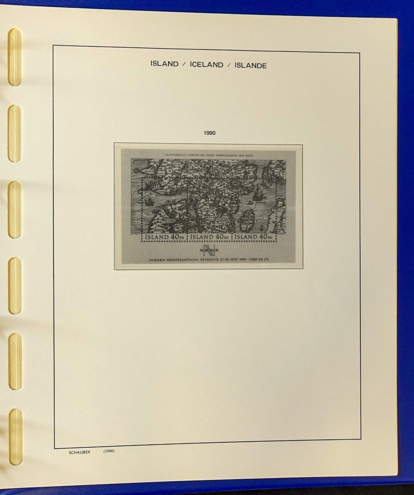 Iceland 1873-1990 Schaubek Hingeless Stamp Album ZAYIX