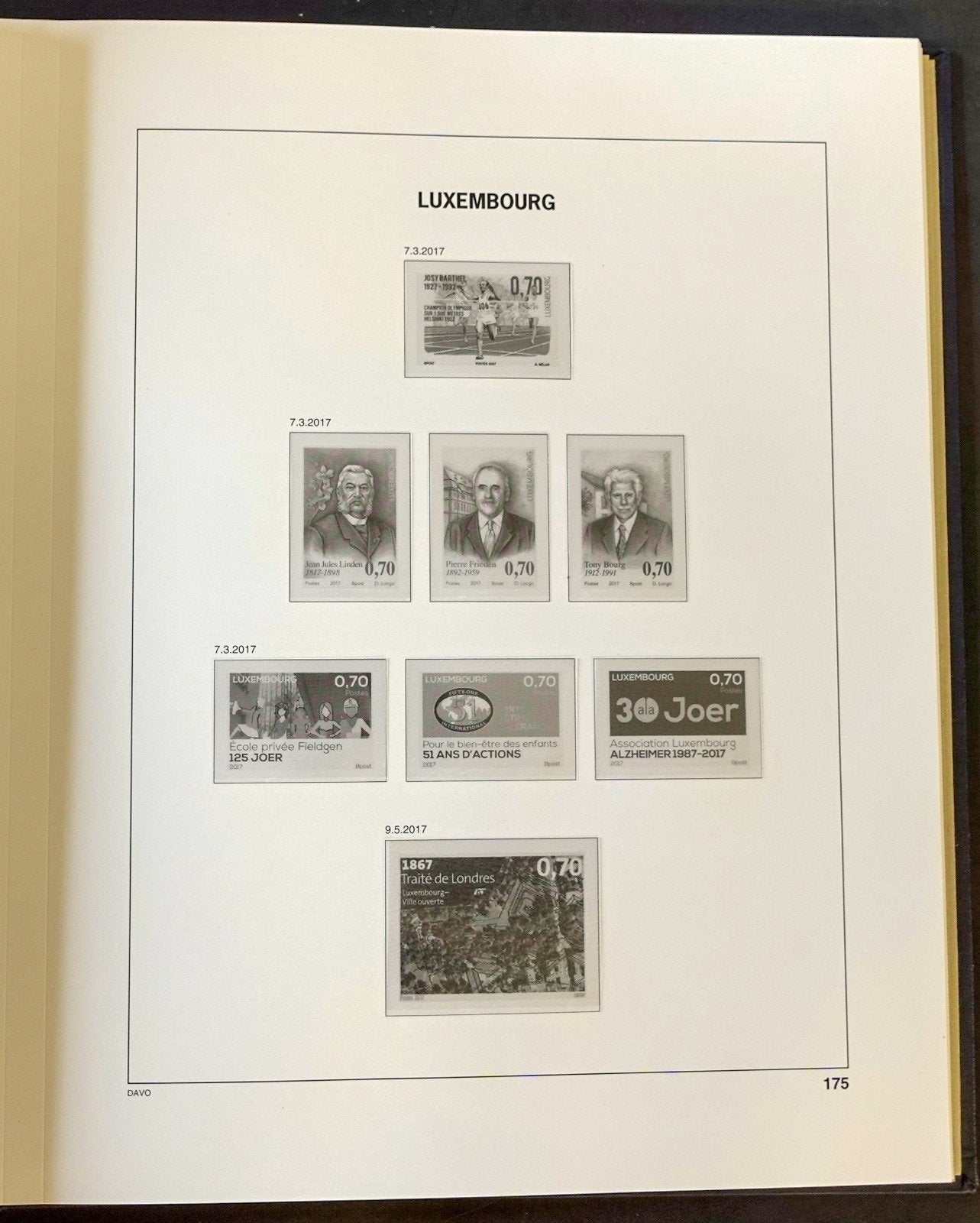 Luxembourg 2017-2019 Davo Hingeless Stamp Album ZAYIX