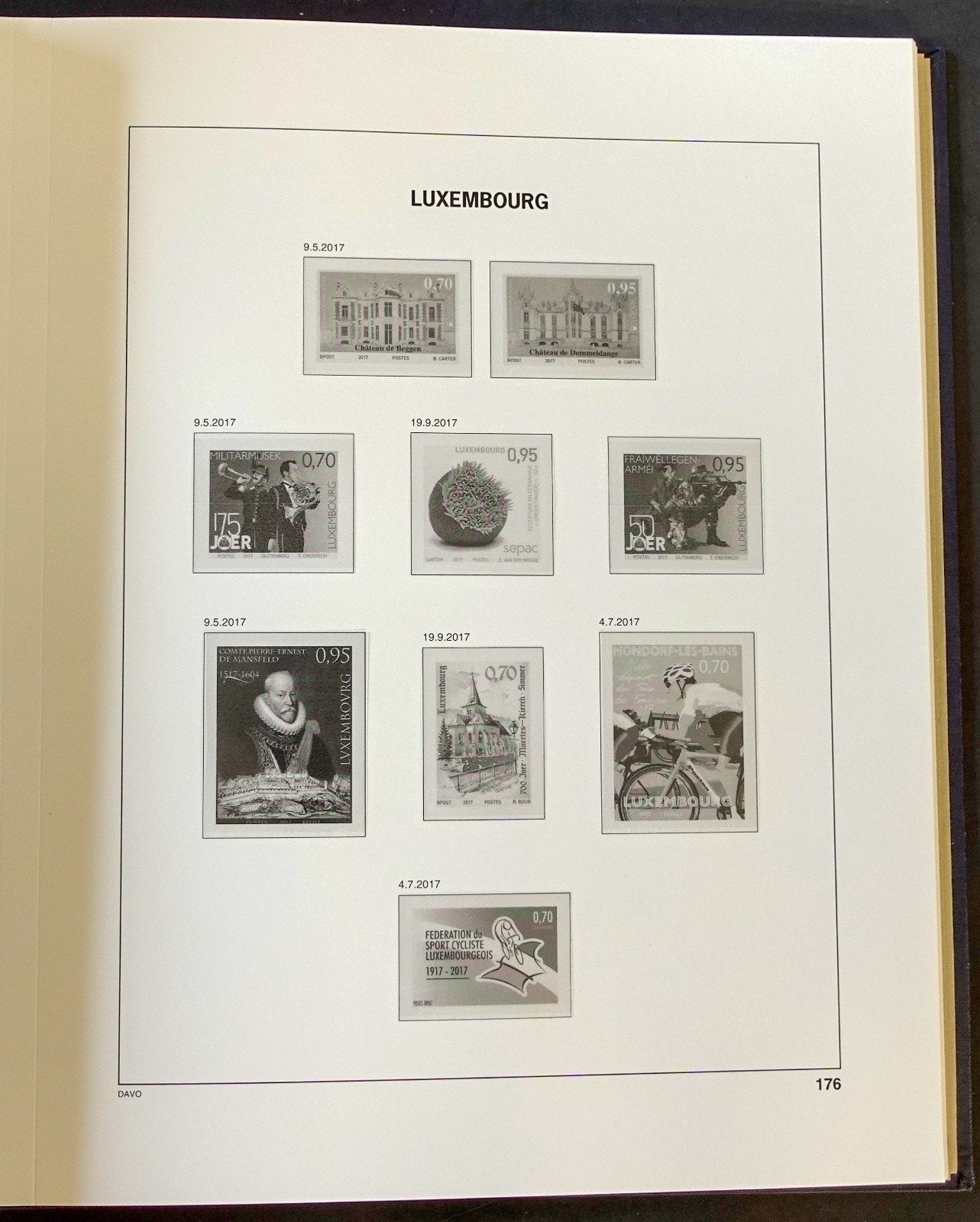 Luxembourg 2017-2019 Davo Hingeless Stamp Album ZAYIX