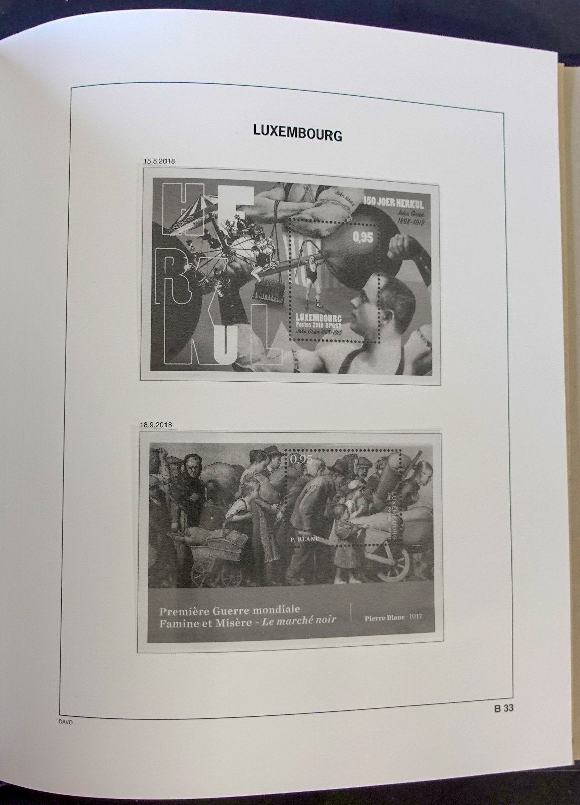 Luxembourg 2017-2019 Davo Hingeless Stamp Album ZAYIX