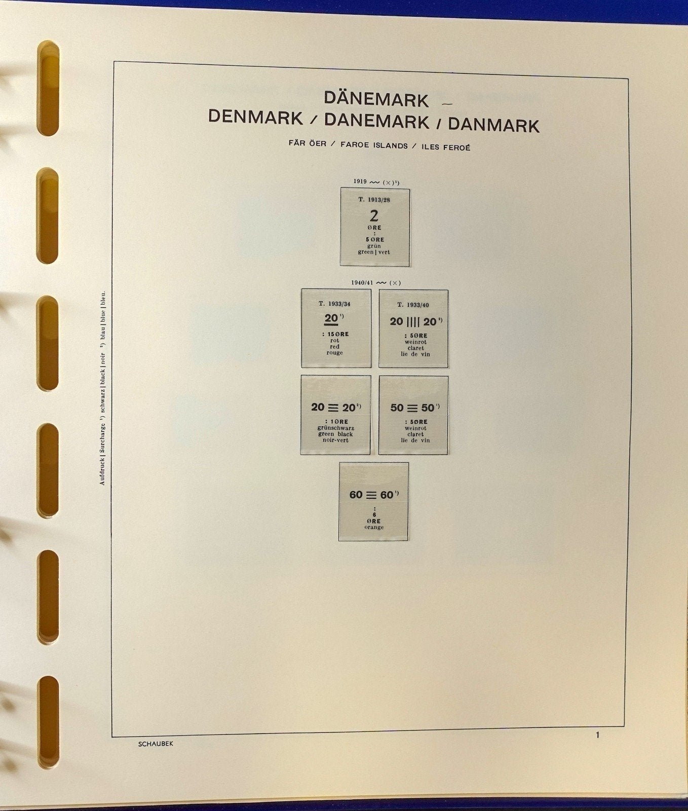 Denmark 1919-2000 Schaubek Hingeless Stamp Album & Slipcase ZAYIX