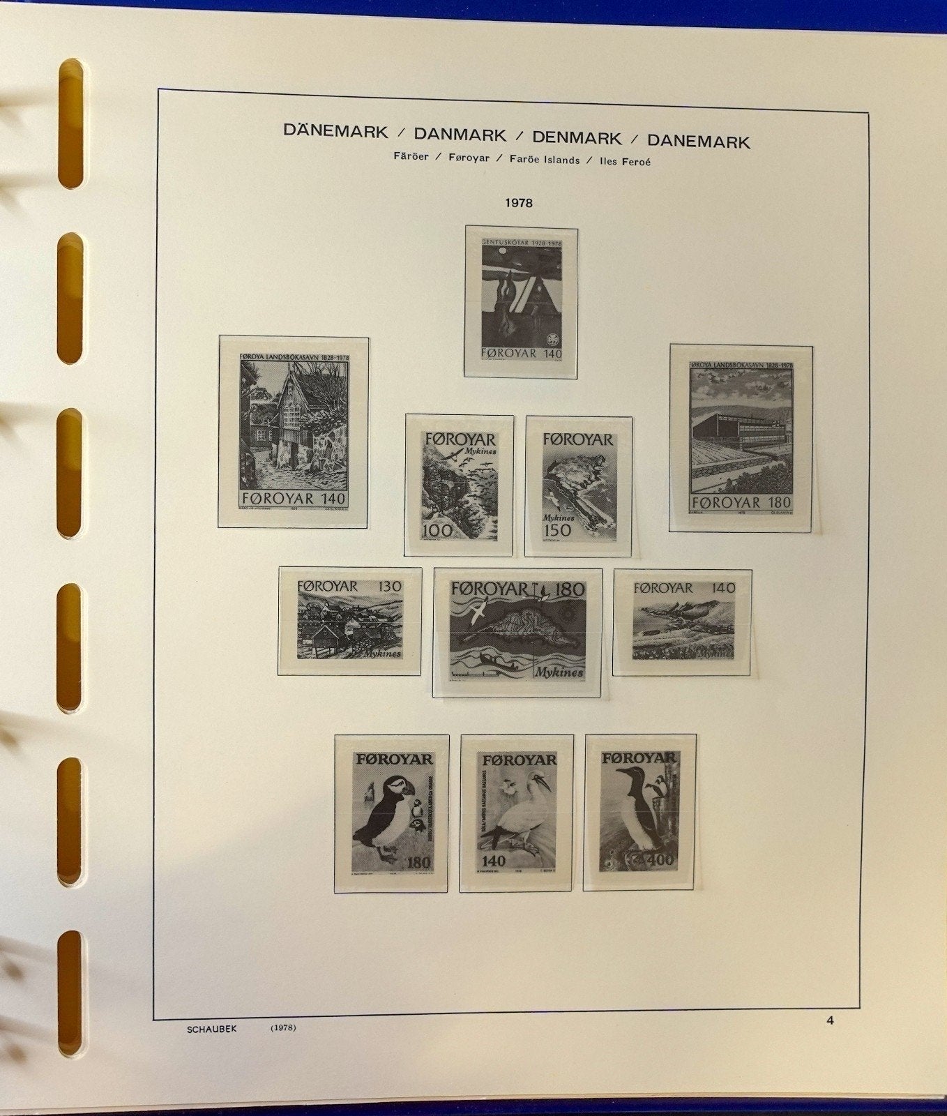 Denmark 1919-2000 Schaubek Hingeless Stamp Album & Slipcase ZAYIX