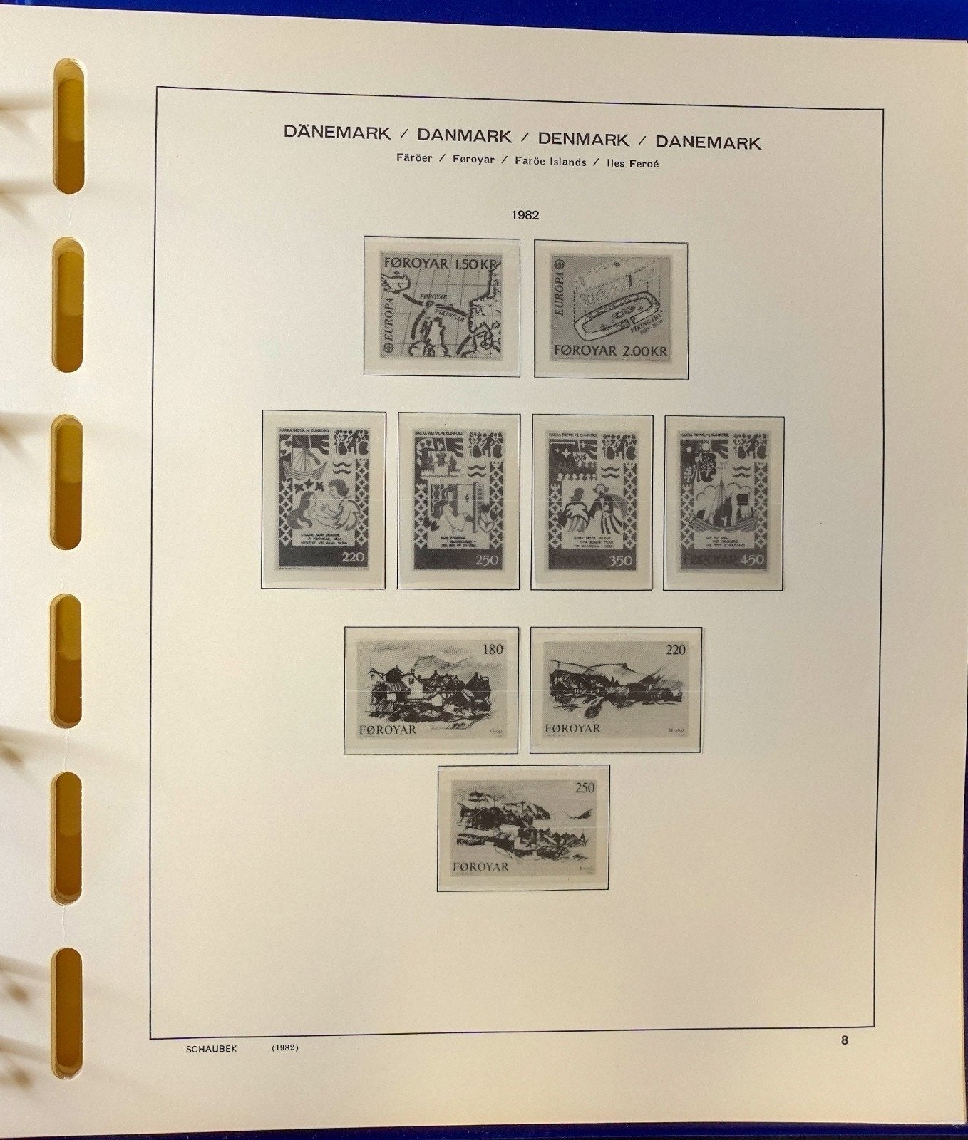 Denmark 1919-2000 Schaubek Hingeless Stamp Album & Slipcase ZAYIX