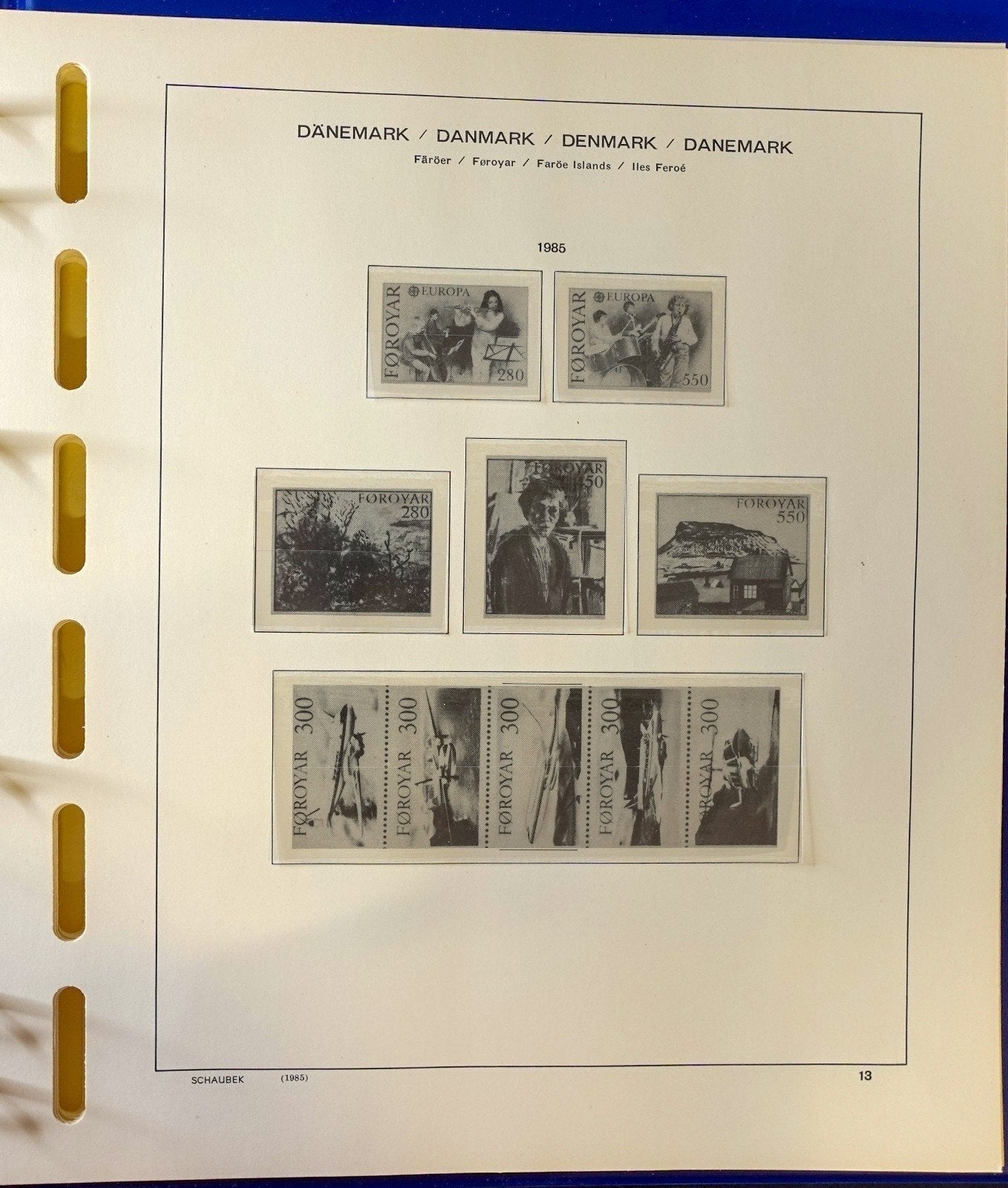 Denmark 1919-2000 Schaubek Hingeless Stamp Album & Slipcase ZAYIX