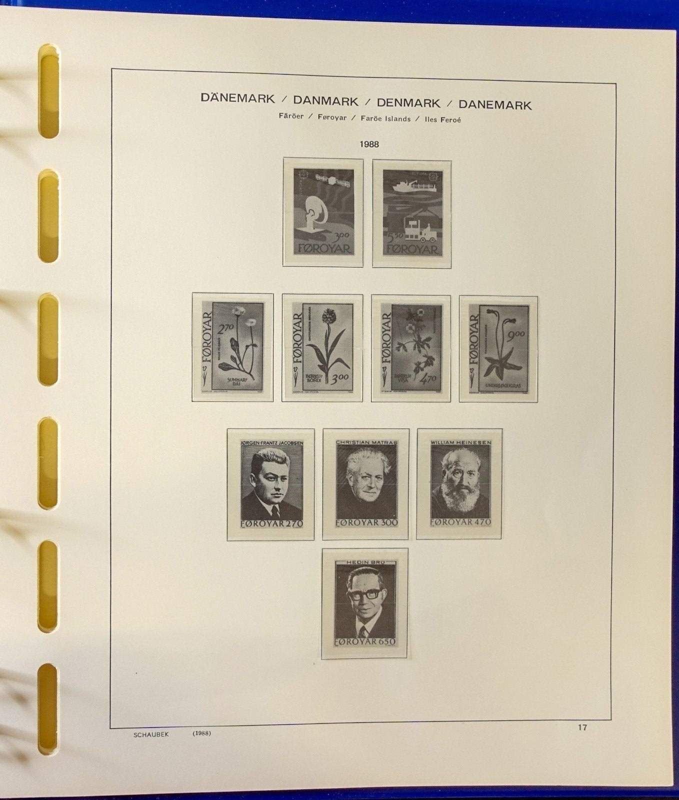 Denmark 1919-2000 Schaubek Hingeless Stamp Album & Slipcase ZAYIX