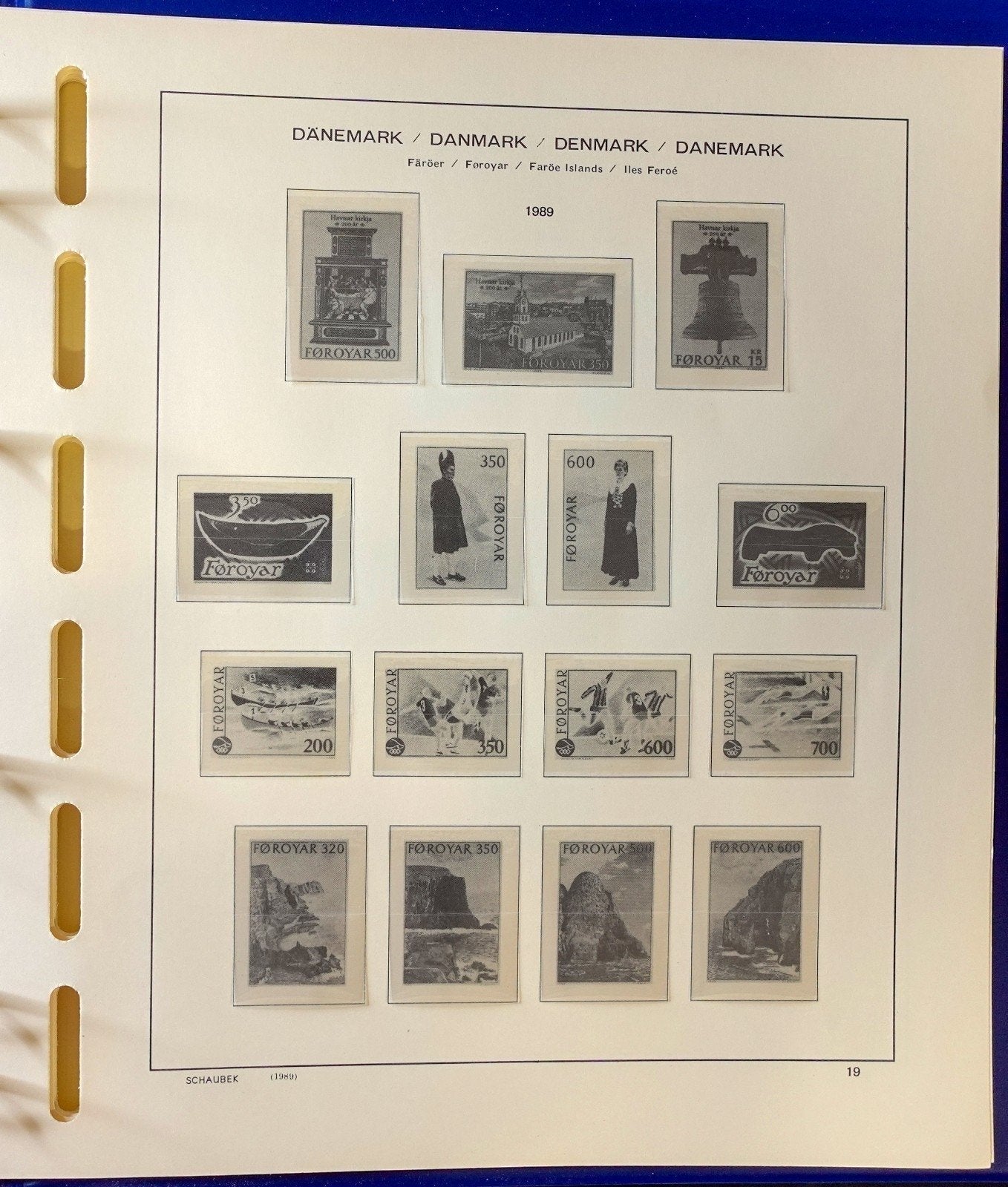 Denmark 1919-2000 Schaubek Hingeless Stamp Album & Slipcase ZAYIX