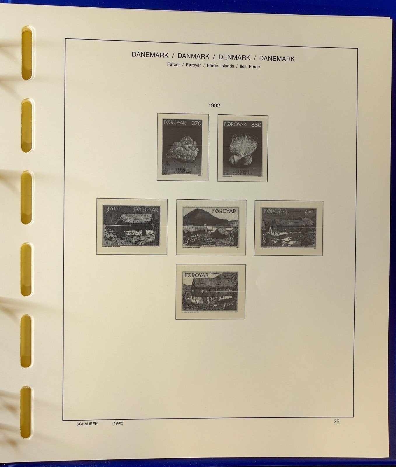 Denmark 1919-2000 Schaubek Hingeless Stamp Album & Slipcase ZAYIX