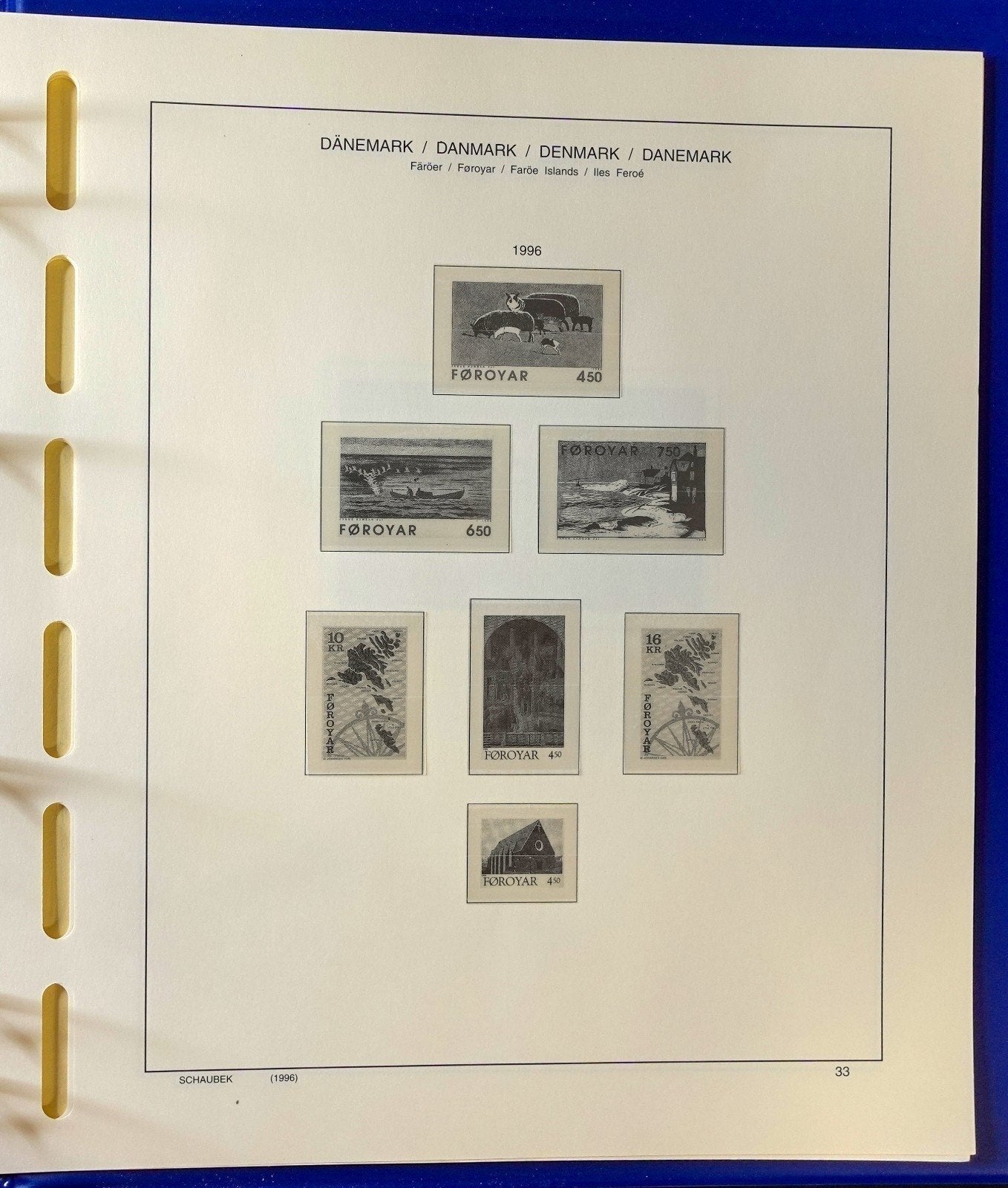 Denmark 1919-2000 Schaubek Hingeless Stamp Album & Slipcase ZAYIX