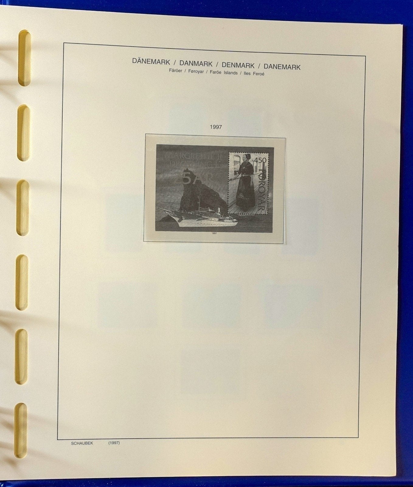 Denmark 1919-2000 Schaubek Hingeless Stamp Album & Slipcase ZAYIX